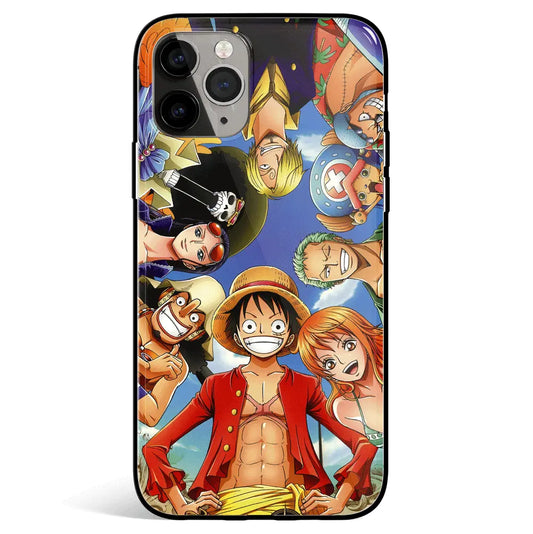 One Piece Looking at you Tempered Glass Soft Silicone iPhone Case-Phone Case-Monkey Ninja-iPhone 17-Glass Case-Monkey Ninja