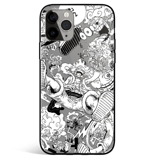 One Piece Luffy Expression Collection Tempered Glass Soft Silicone iPhone Case-Phone Case-Monkey Ninja-iPhone 17-Glass Case-Monkey Ninja