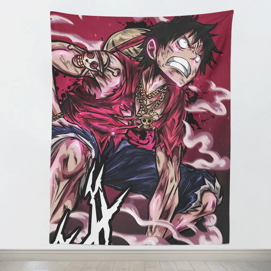 One Piece Luffy Street Sytle Tapestry-Taspetry-Monkey Ninja-100cm * 150cm-Monkey Ninja