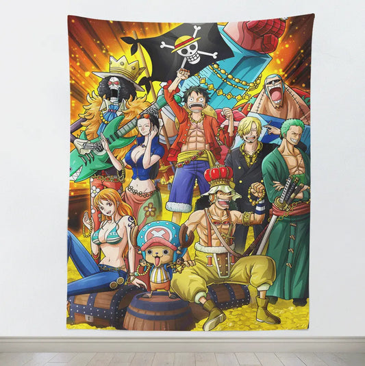 One Piece Mugiwara Great Route Tapestry-Taspetry-Monkey Ninja-100cm * 150cm-Monkey Ninja