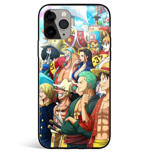 One Piece Mugiwara iPhone Tempered Glass Soft Silicone Phone Case-Phone Case-Monkey Ninja-iPhone 17-Glass Case-Monkey Ninja