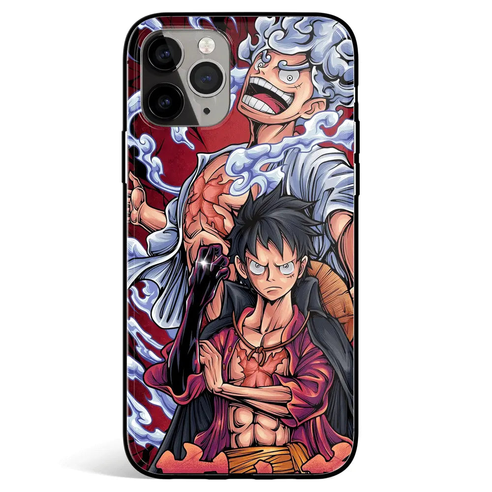 One Piece Pirate King Luffy Gear 5 Tempered Glass Soft Silicone iPhone Case-Phone Case-Monkey Ninja-iPhone 17-Glass Case-Monkey Ninja