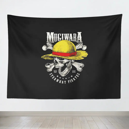 One Piece Straw Hat Pirates Mugiwara Flag Tapestry-Taspetry-Monkey Ninja-100cm * 150cm-Monkey Ninja