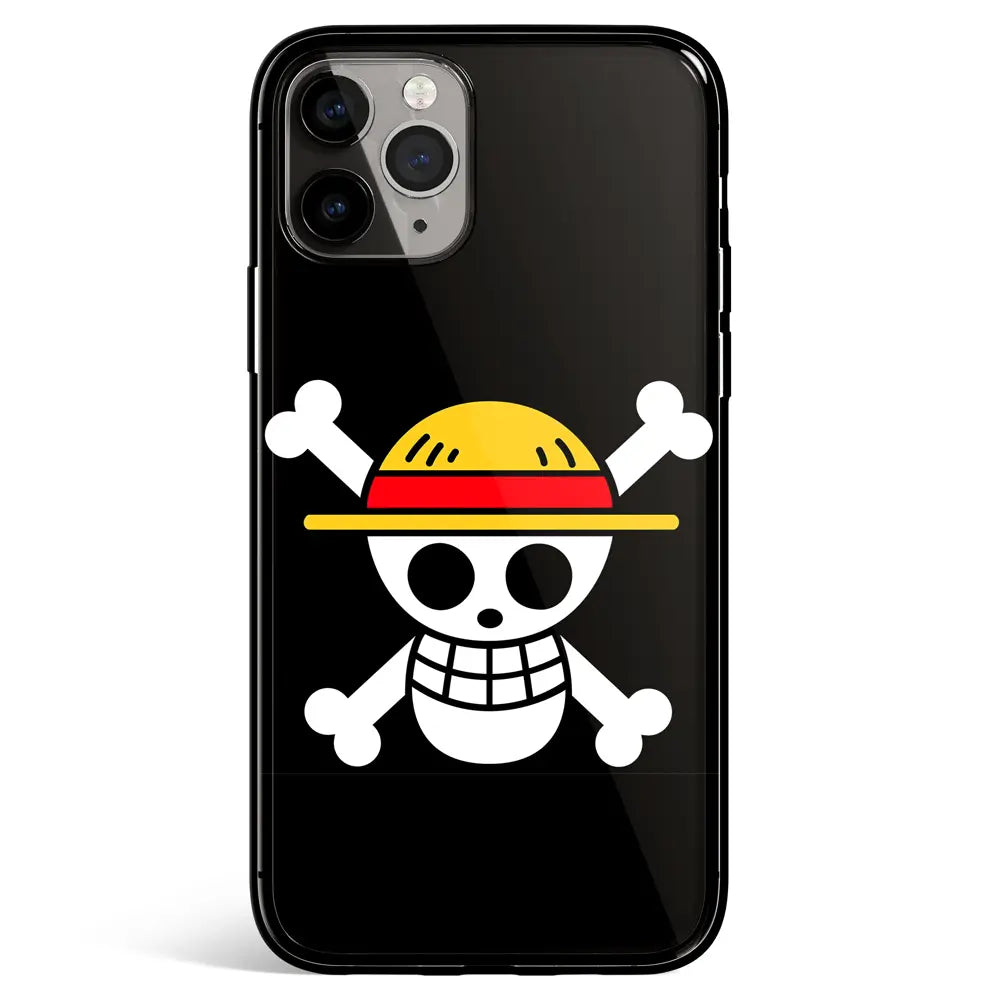 One Piece Strawhat Pirate Clan Tempered Glass Soft Silicone iPhone Case-Phone Case-Monkey Ninja-iPhone 17-Glass Case-Monkey Ninja