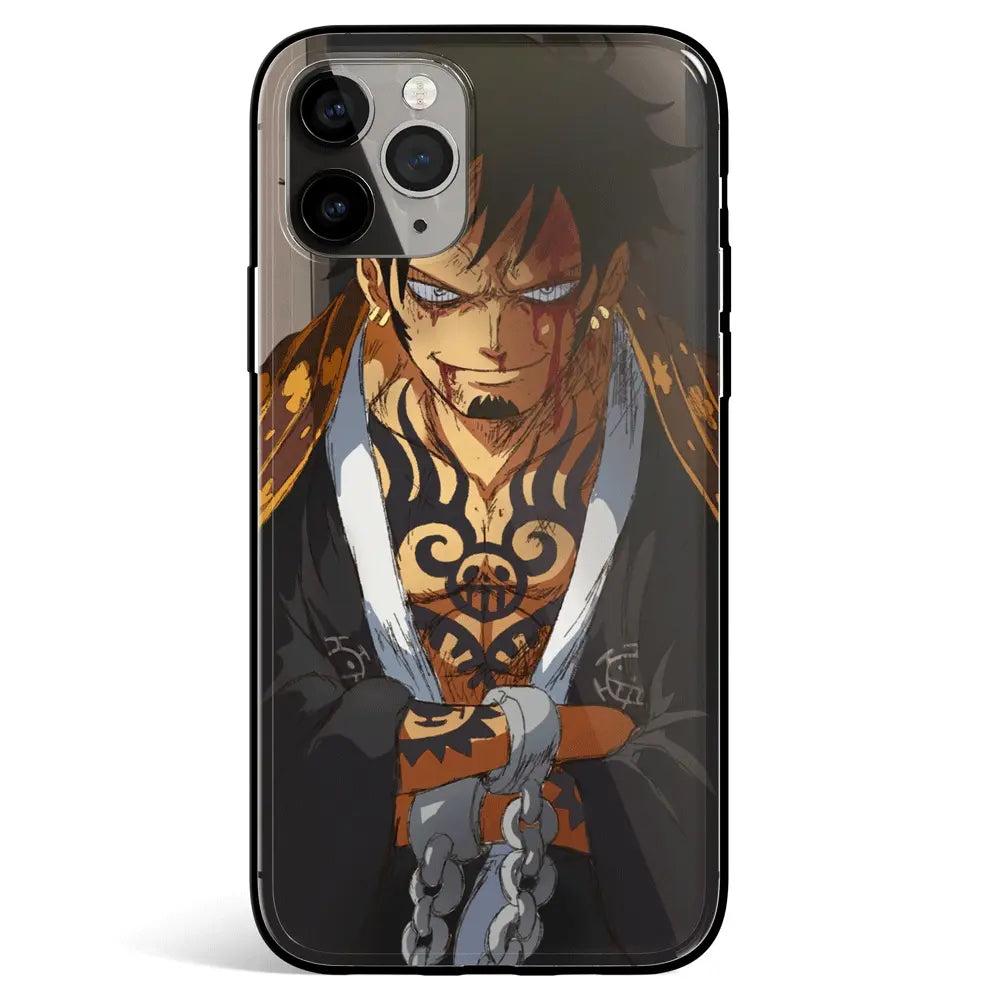 One Piece Trafalgar Law Tempered Glass Soft Silicone iPhone Case-Phone Case-Monkey Ninja-iPhone 17-Glass Case-Monkey Ninja
