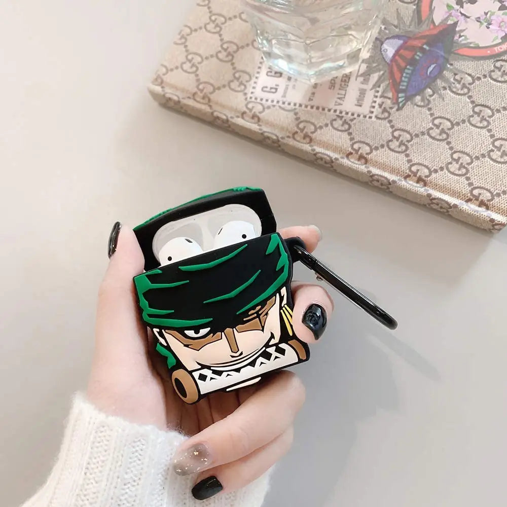 One Piece case for airpods 1/2/3/pro Zoro airpods case silicone case-Airpods Case-Monkey Ninja-Airpods 1/2-Monkey Ninja