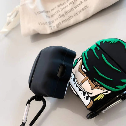 One Piece case for airpods 1/2/3/pro Zoro airpods case silicone case-Airpods Case-Monkey Ninja-Airpods 1/2-Monkey Ninja