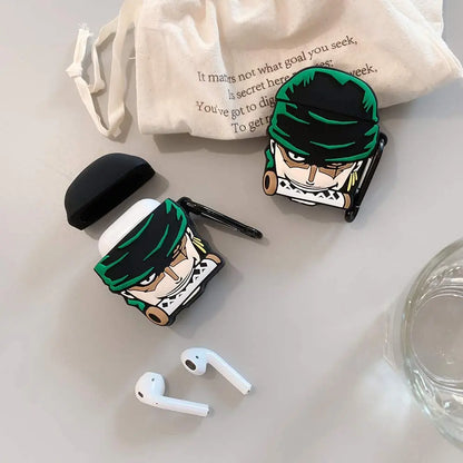One Piece case for airpods 1/2/3/pro Zoro airpods case silicone case-Airpods Case-Monkey Ninja-Airpods 1/2-Monkey Ninja