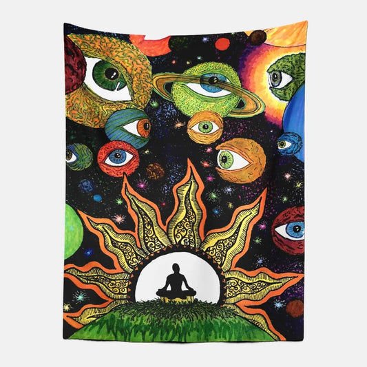 Psychedelic Art Tapestry-Taspetry-Wallarts Lab-100cm * 150cm-Monkey Ninja