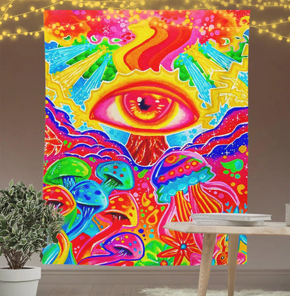 Psychedelic Mushroom Eye Tapestry-Taspetry-Wallarts Lab-100cm * 150cm-Monkey Ninja