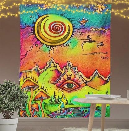 Psychedelic Vally Tapestry-Taspetry-Wallarts Lab-100cm * 150cm-Monkey Ninja