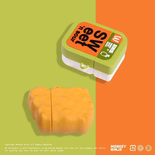Snack Bar Fried Chicken Airpods Case-Airpods Case-Monkey Ninja-Airpods 1/2-Freid Chicken-Monkey Ninja