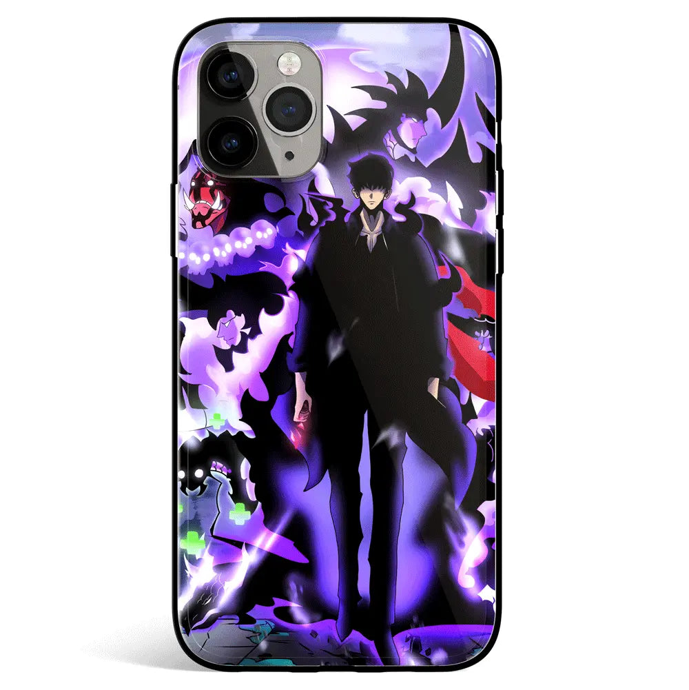Solo Leveling Sung Jin-woo Tempered Glass Soft Silicone iPhone Case-Phone Case-Monkey Ninja-iPhone 17-Glass Case-Monkey Ninja