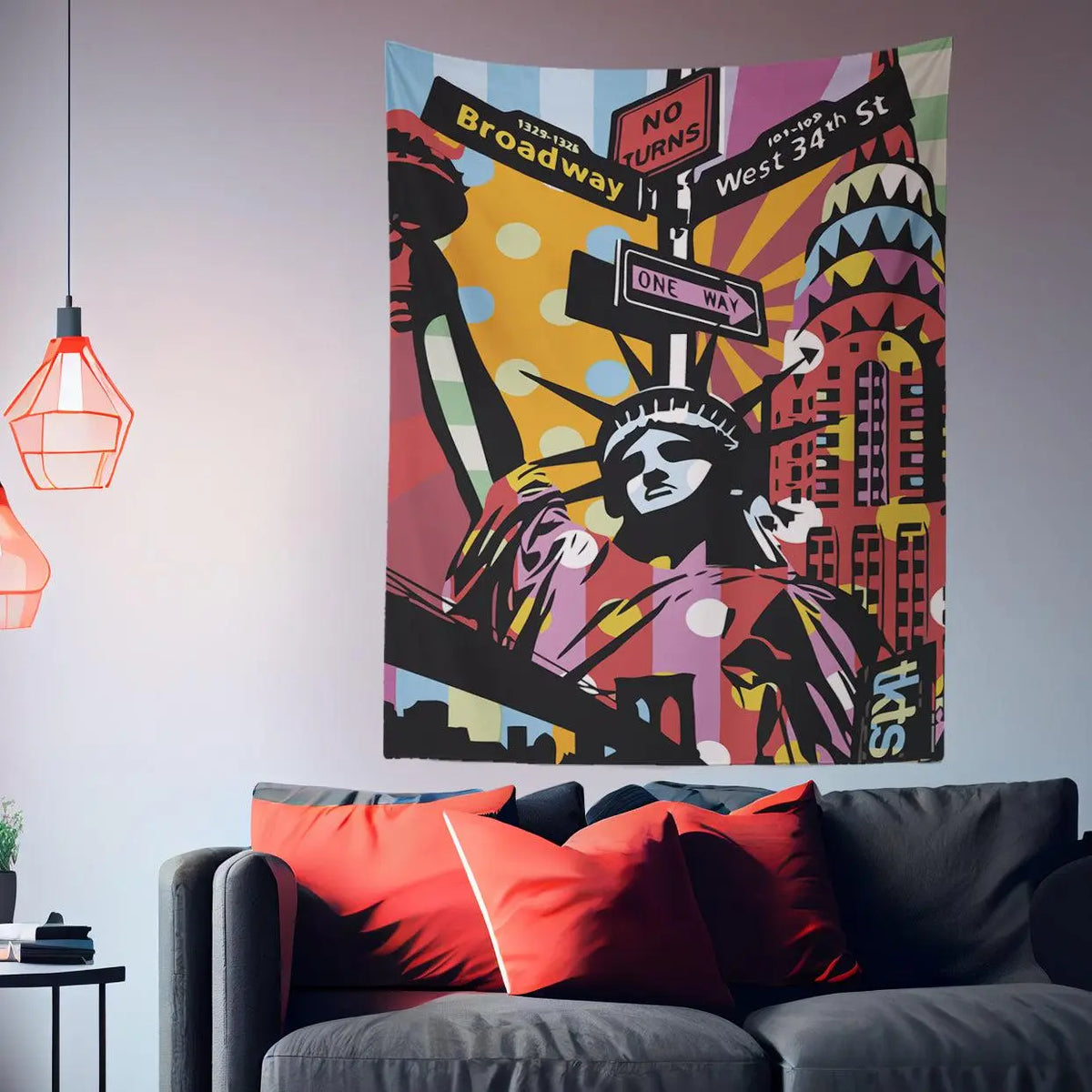 Statue of Liberty Tapestry-Taspetry-Wallarts Lab-100cm * 150cm-Monkey Ninja
