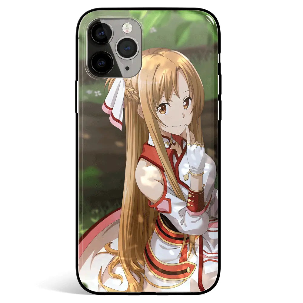 Sword Art Online Asuna Tempered Glass Soft Silicone iPhone Case-Phone Case-Monkey Ninja-iPhone 17-Glass Case-Monkey Ninja