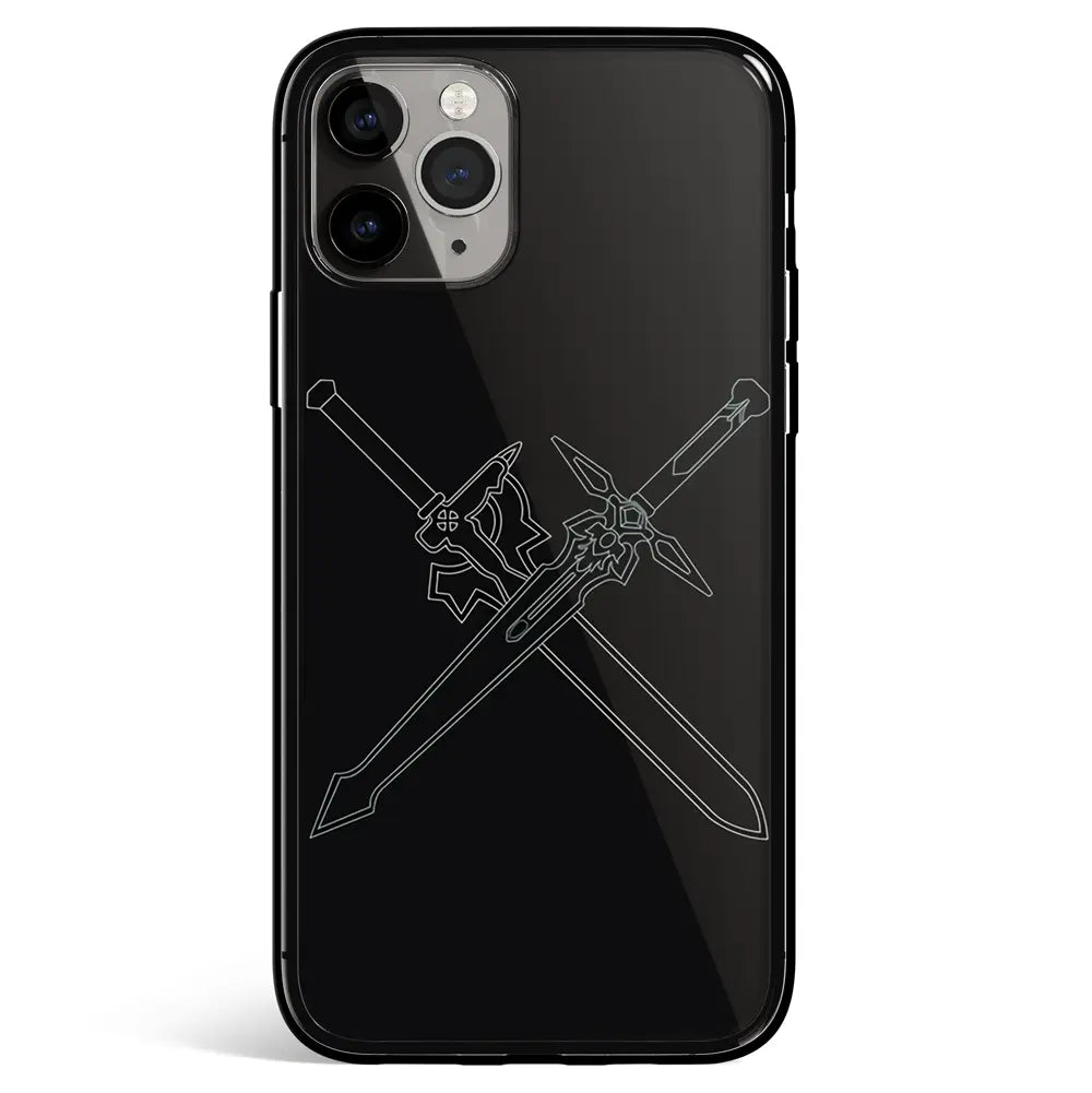Sword Art Online Tempered Glass Soft Silicone iPhone Case-Phone Case-Monkey Ninja-iPhone 17-Glass Case-Monkey Ninja