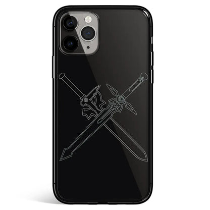 Sword Art Online Tempered Glass Soft Silicone iPhone Case-Phone Case-Monkey Ninja-iPhone 17-Glass Case-Monkey Ninja