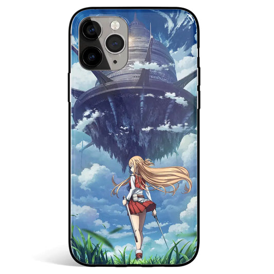 Sword Art Online Yuuki Aincrad Tempered Glass Soft Silicone iPhone Case-Phone Case-Monkey Ninja-iPhone 17-Glass Case-Monkey Ninja