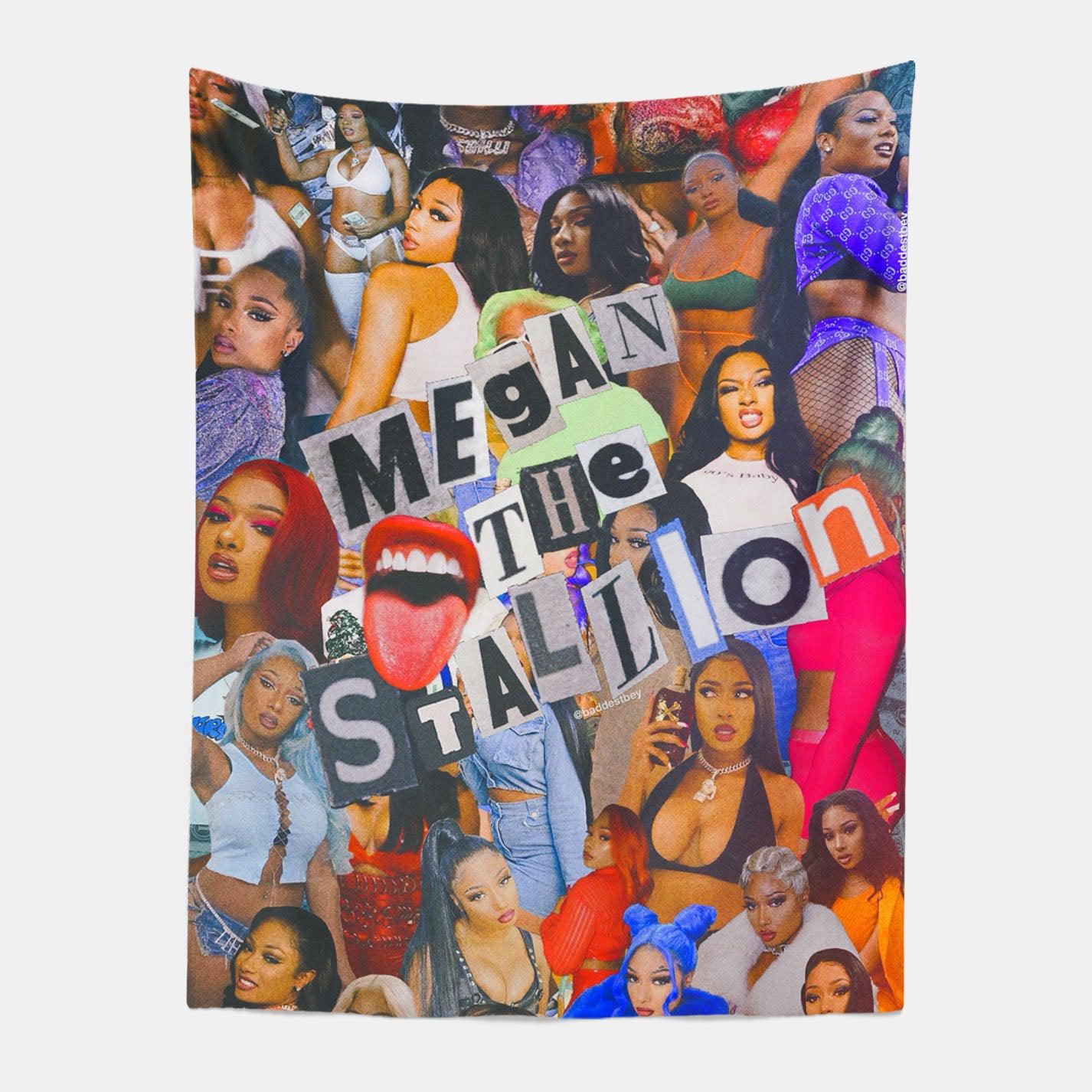 Megan Thee Stallion Rapper Tapestry-Taspetry-Wallarts Lab-100cm * 150cm-Monkey Ninja