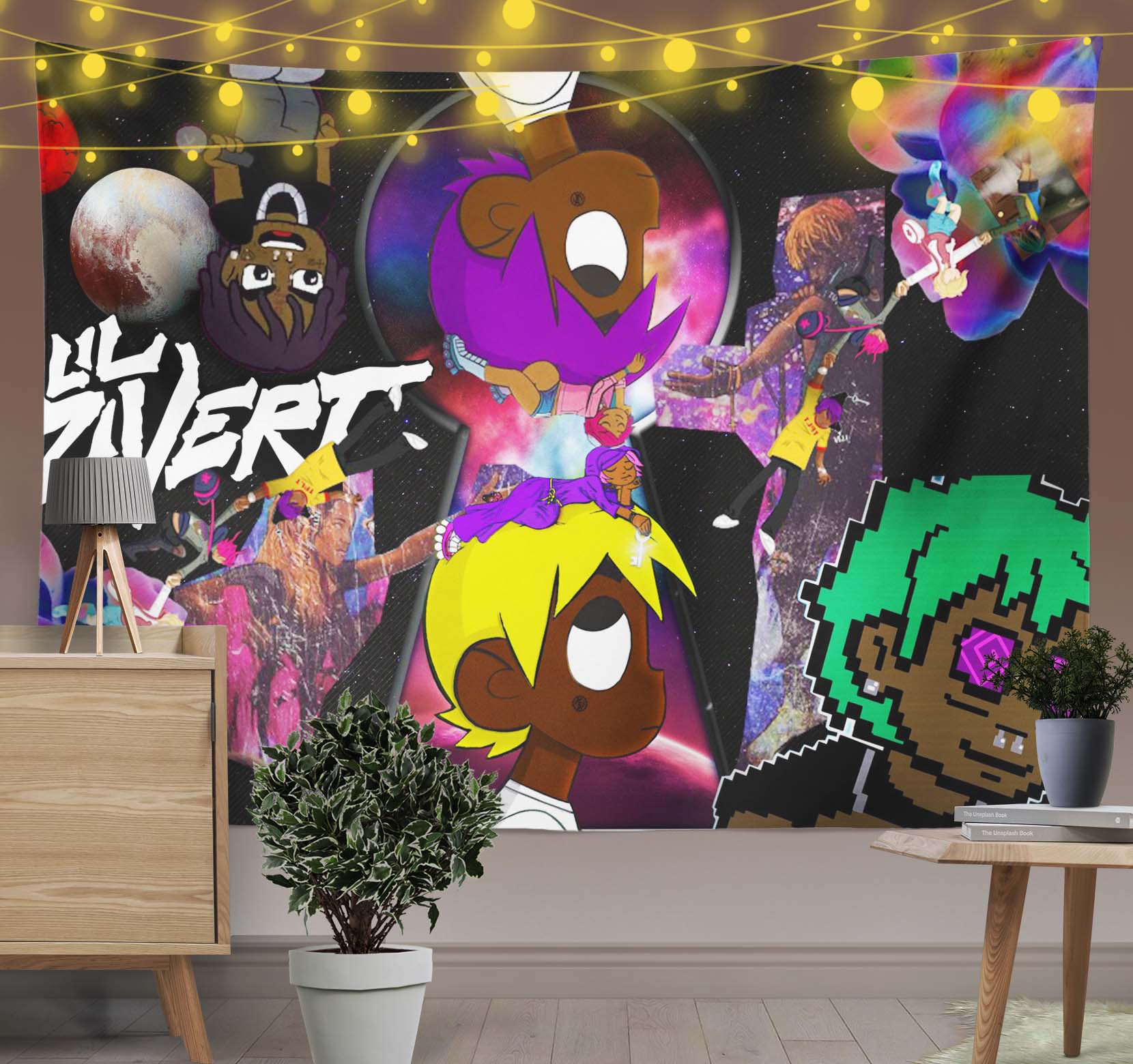 Lil Uzi Vert Eternal Atake Rapper Tapestry-Taspetry-Wallarts Lab-100cm * 150cm-Monkey Ninja