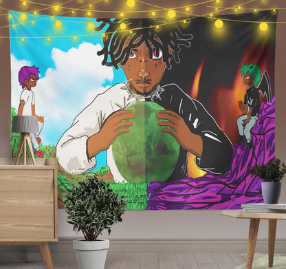 Lil Uzi Vert For Real Rapper Tapestry-Taspetry-Wallarts Lab-100cm * 150cm-Monkey Ninja