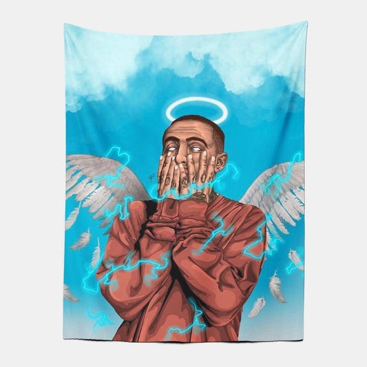 Mac Miller Angle Rapper Tapestry-Taspetry-Wallarts Lab-100cm * 150cm-Monkey Ninja