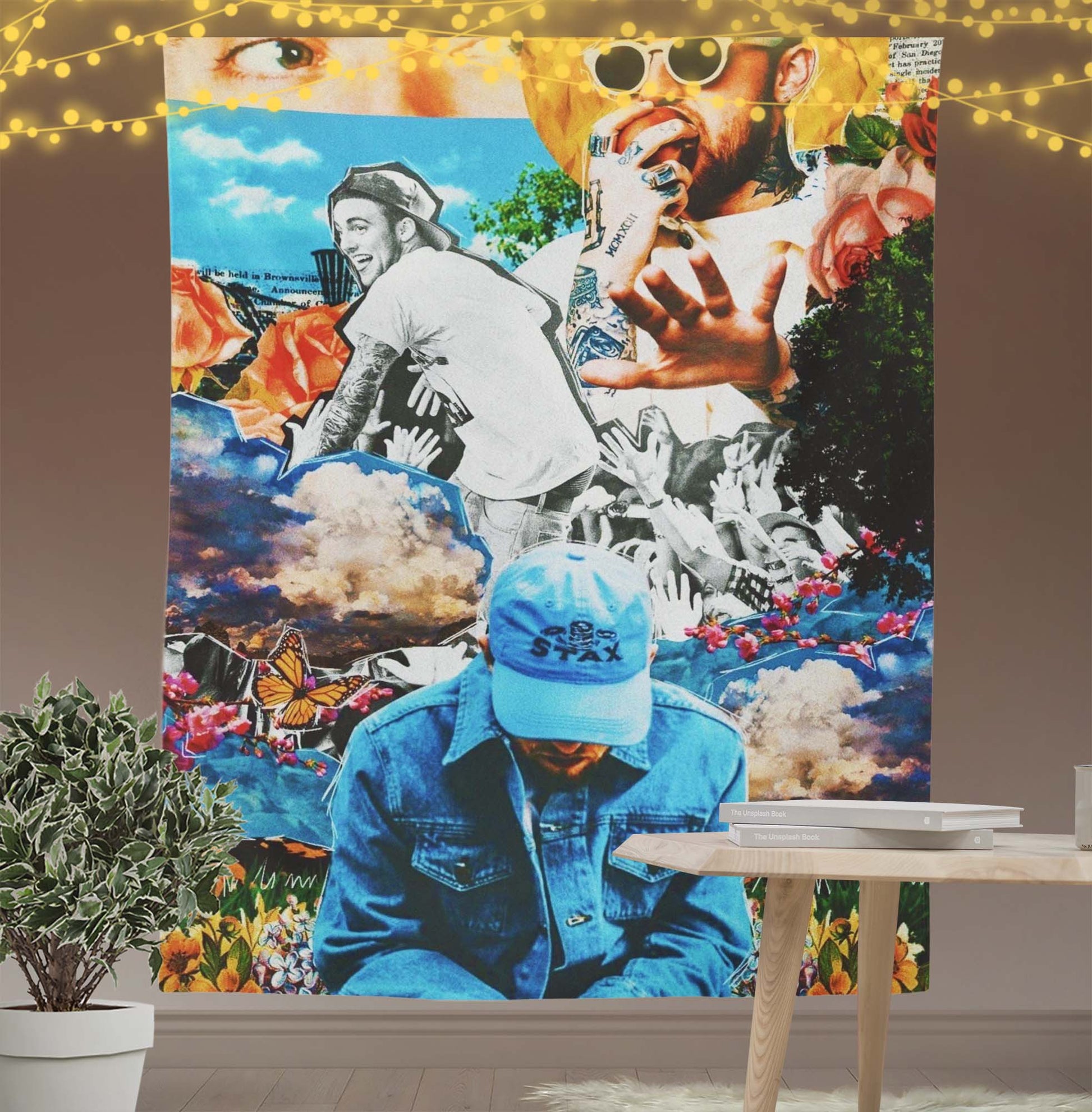 Mac Miller Rapper Wall Art Tapestry-Taspetry-Wallarts Lab-100cm * 150cm-Monkey Ninja