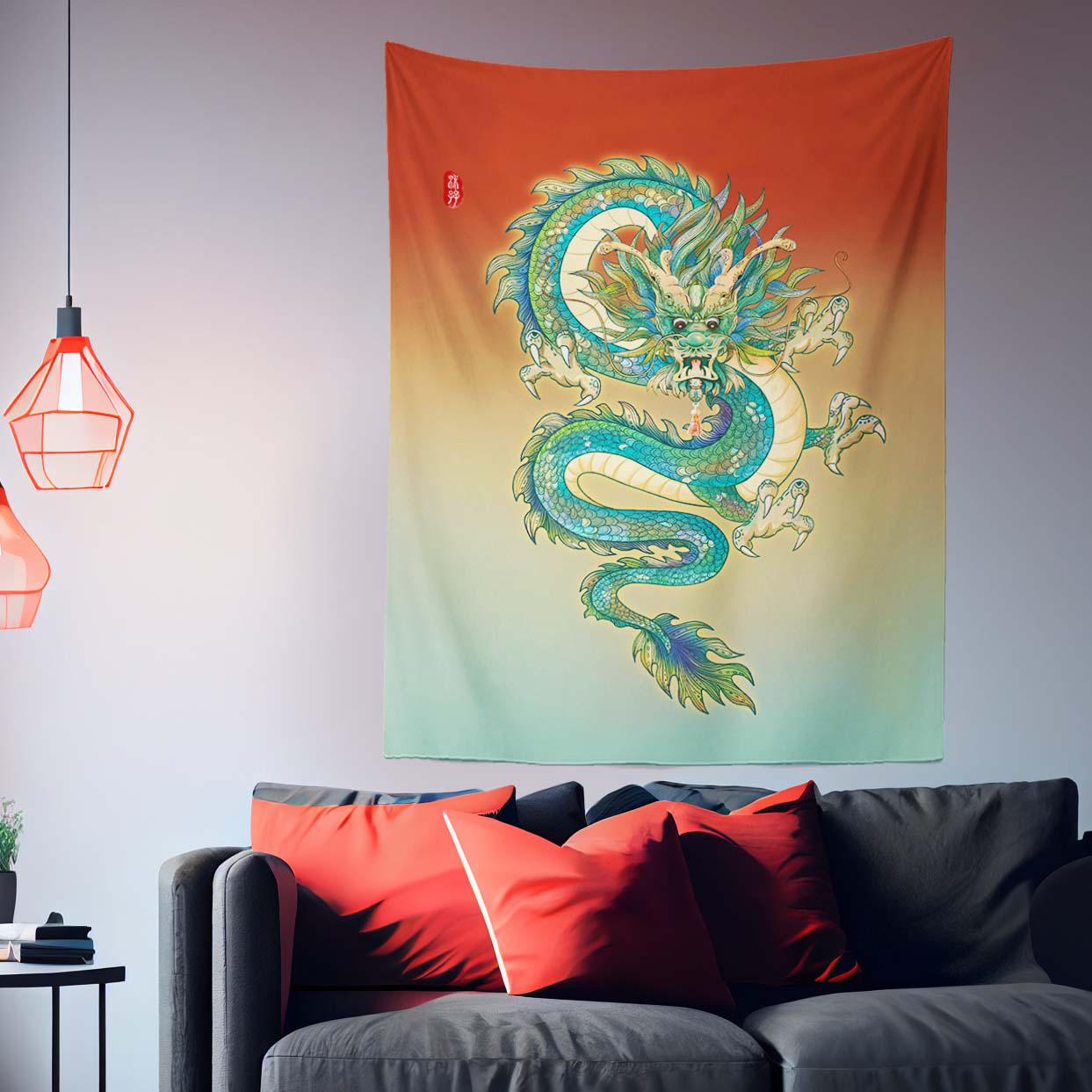 Chinese Style Dragon Tapestry-Taspetry-Wallarts Lab-100cm * 150cm-Monkey Ninja