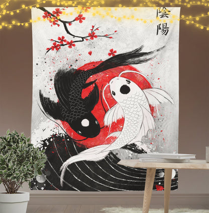 Chinese Japanese Ukiyoe Style Yin-Yang Tapestry-Taspetry-Wallarts Lab-100cm * 150cm-Monkey Ninja