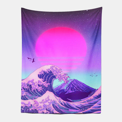 Chinese Japanese Ukiyoe Style Tapestry