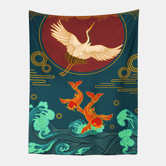 Chinese Japanese Ukiyoe Style Tapestry