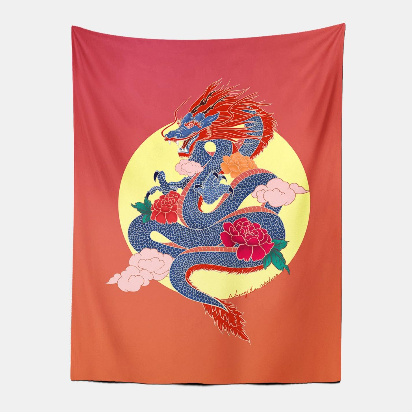 Chinese Dragon Style Tapestry-Taspetry-Wallarts Lab-100cm * 150cm-Monkey Ninja