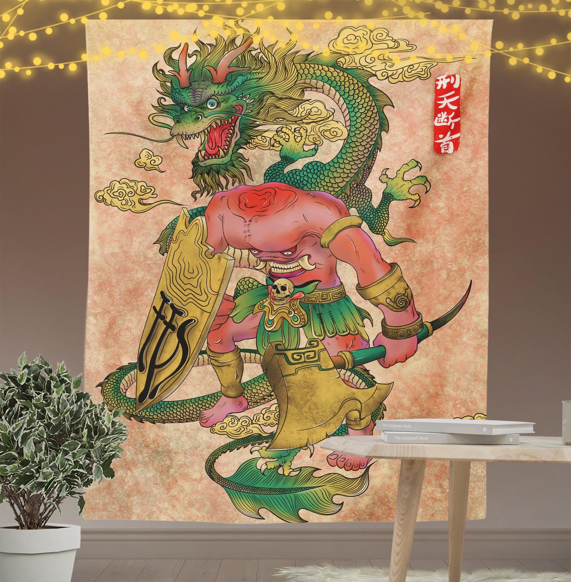 Chinese& Japanese Dragon&Monster Style Tapestry-Taspetry-Wallarts Lab-100cm * 150cm-Monkey Ninja