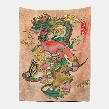 Chinese& Japanese Dragon&Monster Style Tapestry