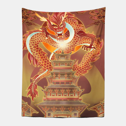 Chinese& Japanese Dragon Style Tapestry