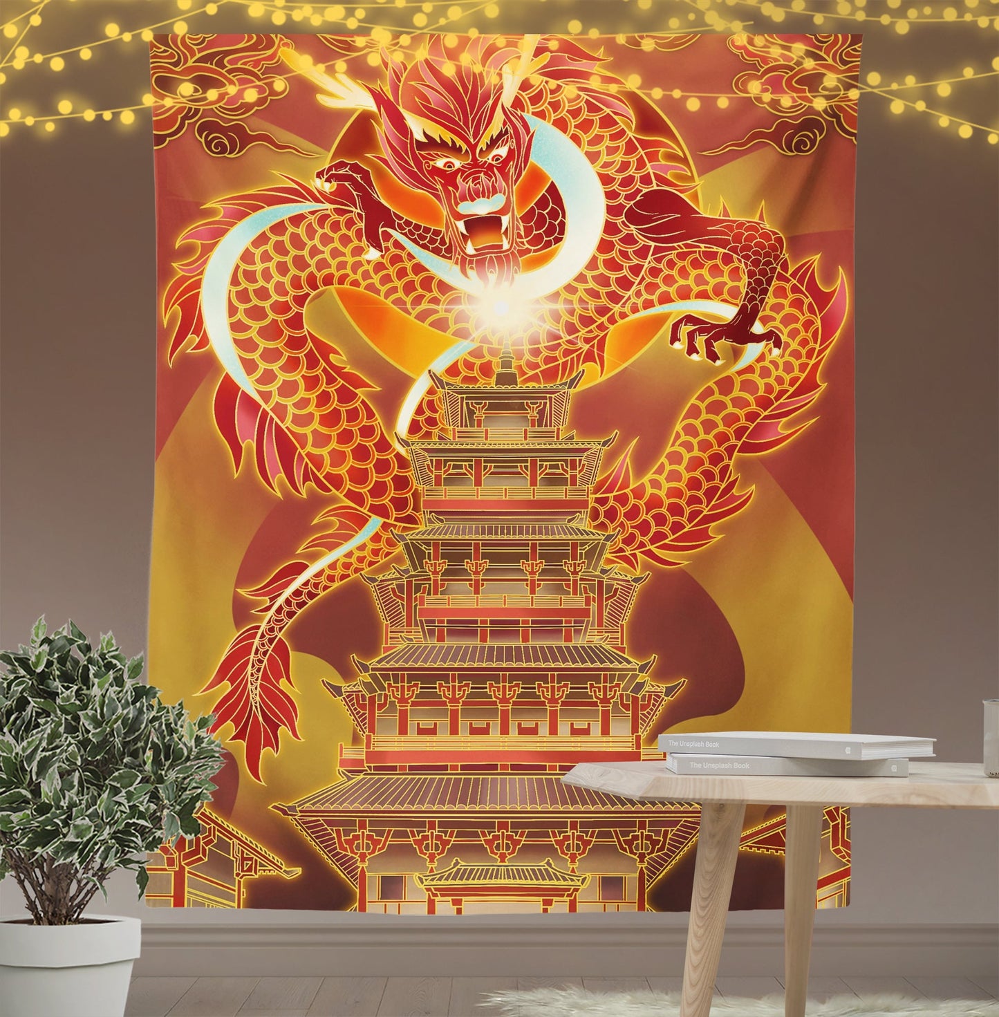 Chinese& Japanese Dragon Style Tapestry