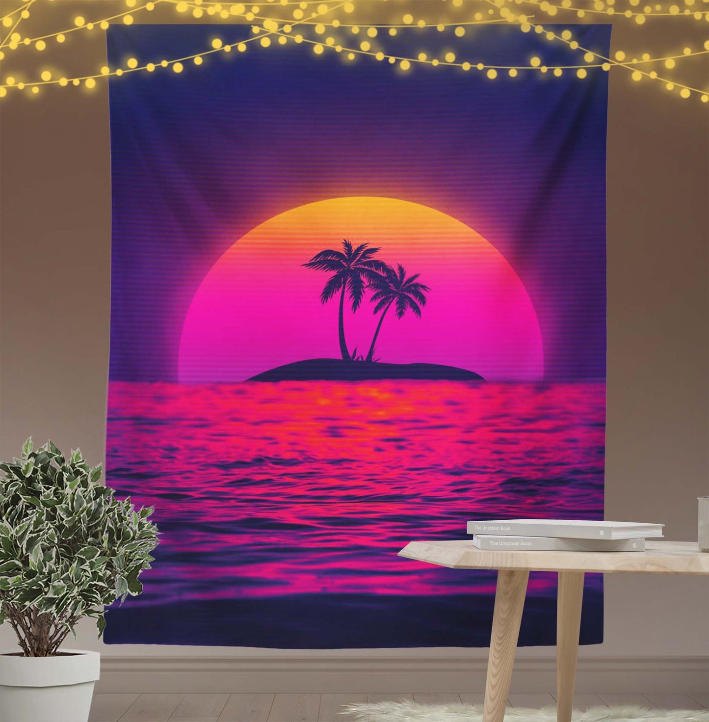 Island Beach Sunset Tapestry-Taspetry-Wallarts Lab-100cm * 150cm-Monkey Ninja