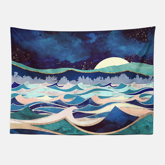 Moonlit Ocean Tapestry