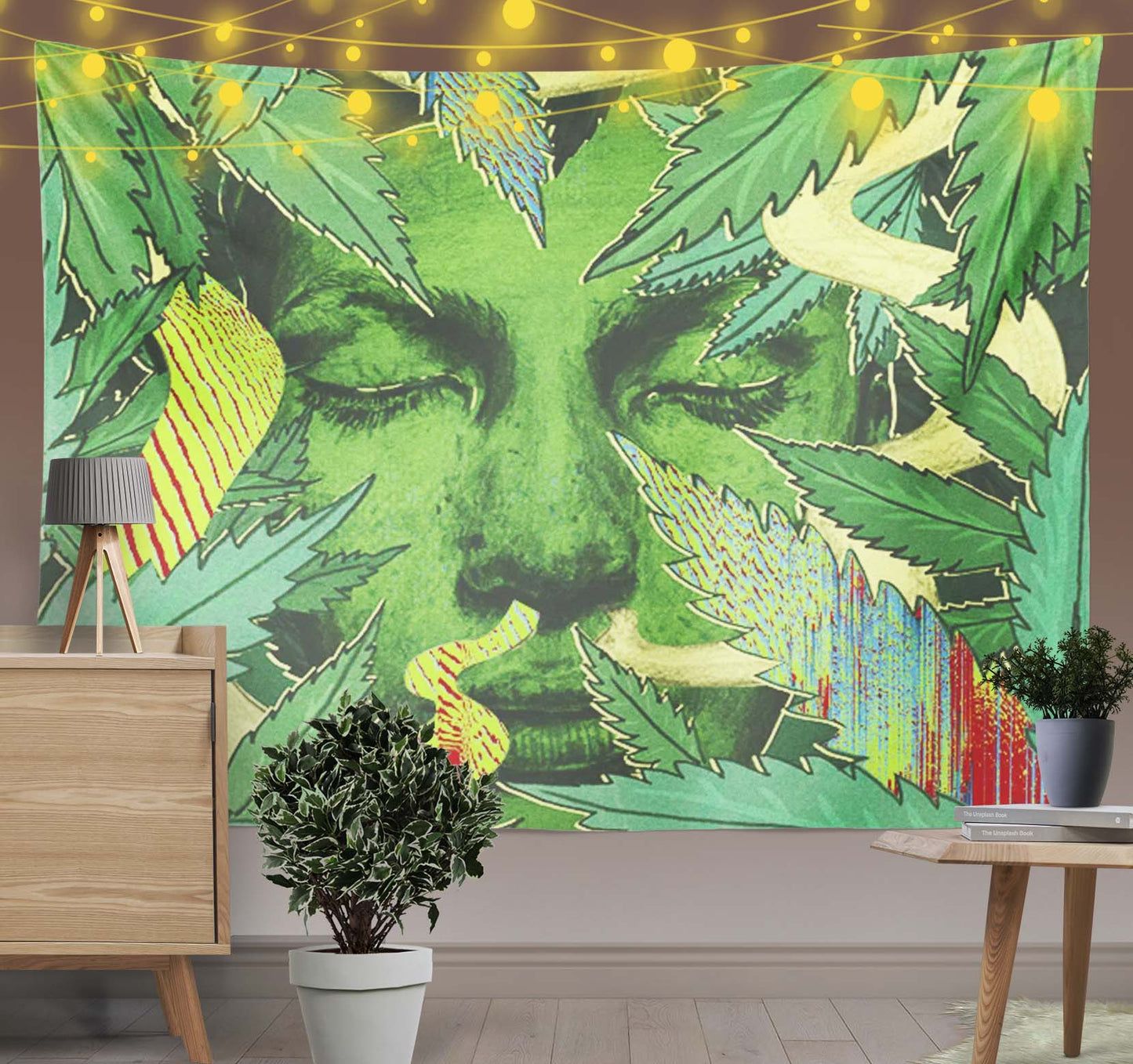 Green Leaves Tapestry