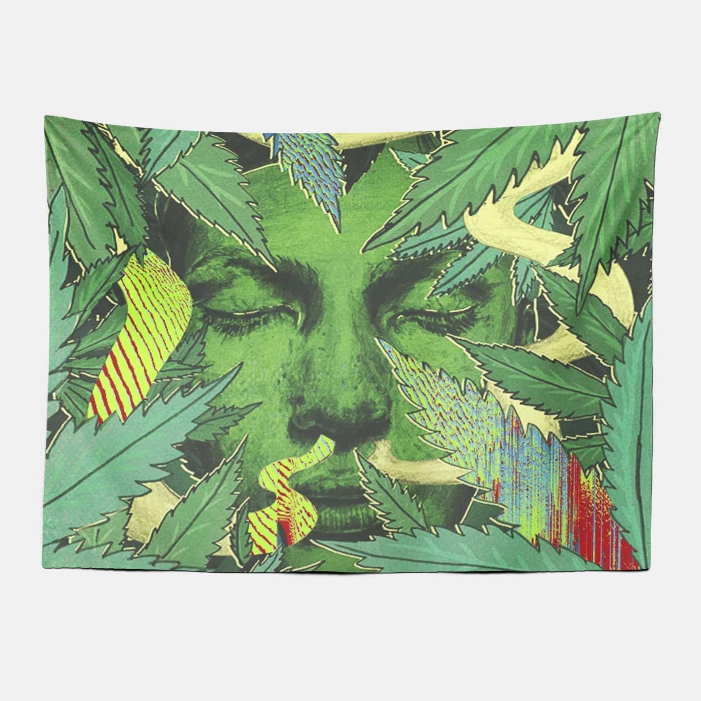 Green Leaves Tapestry