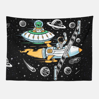 Space Travel Astronauts Tapestry