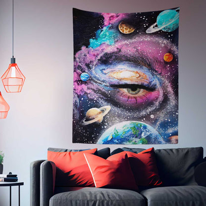 Eye Looking in Universe Galaxy Tapestry-Taspetry-Wallarts Lab-100cm * 150cm-Monkey Ninja