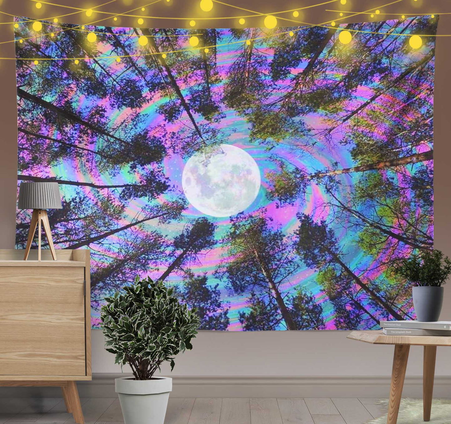 Aurora Forest Tapestry
