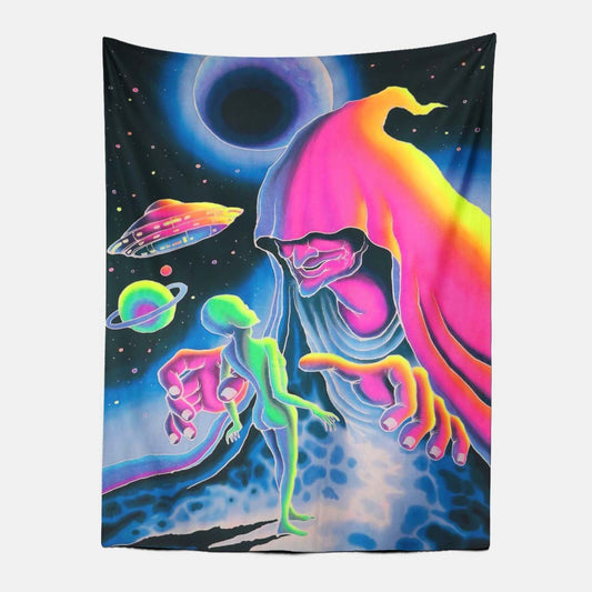 Psychedelic Alien Tapestry-Taspetry-Wallarts Lab-100cm * 150cm-Monkey Ninja