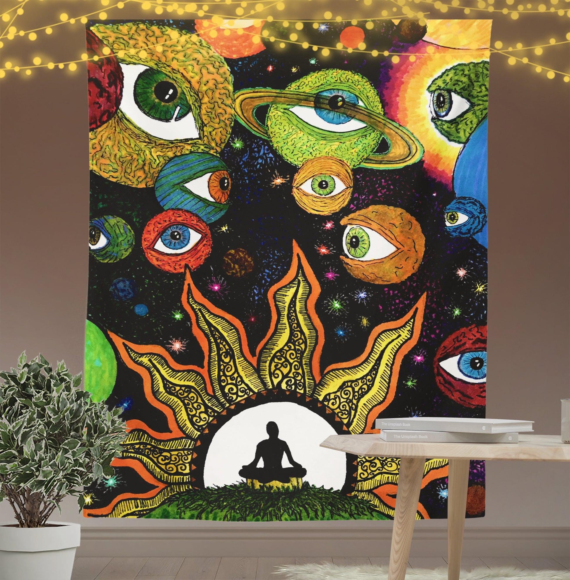 Psychedelic Art Tapestry-Taspetry-Wallarts Lab-100cm * 150cm-Monkey Ninja