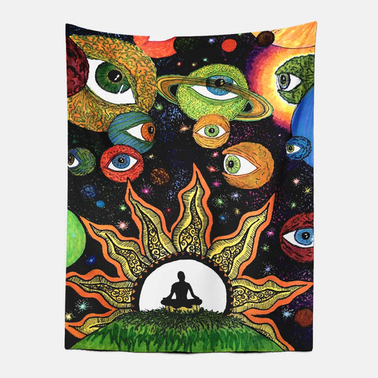 Psychedelic Art Tapestry-Taspetry-Wallarts Lab-100cm * 150cm-Monkey Ninja