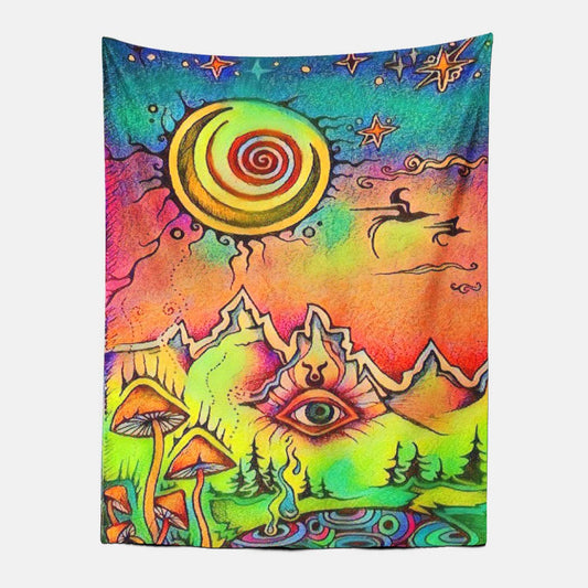 Psychedelic Vally Tapestry-Taspetry-Wallarts Lab-100cm * 150cm-Monkey Ninja