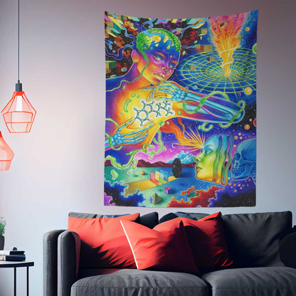 Skeleton Goddness Tapestry