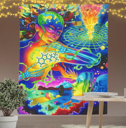 Skeleton Goddness Tapestry