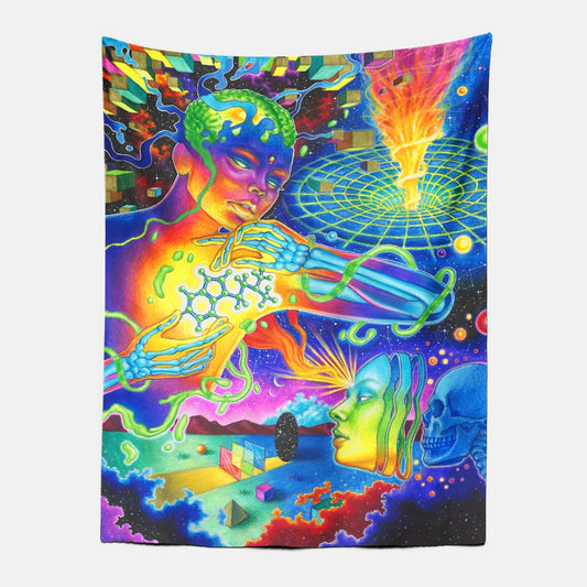 Skeleton Goddness Tapestry